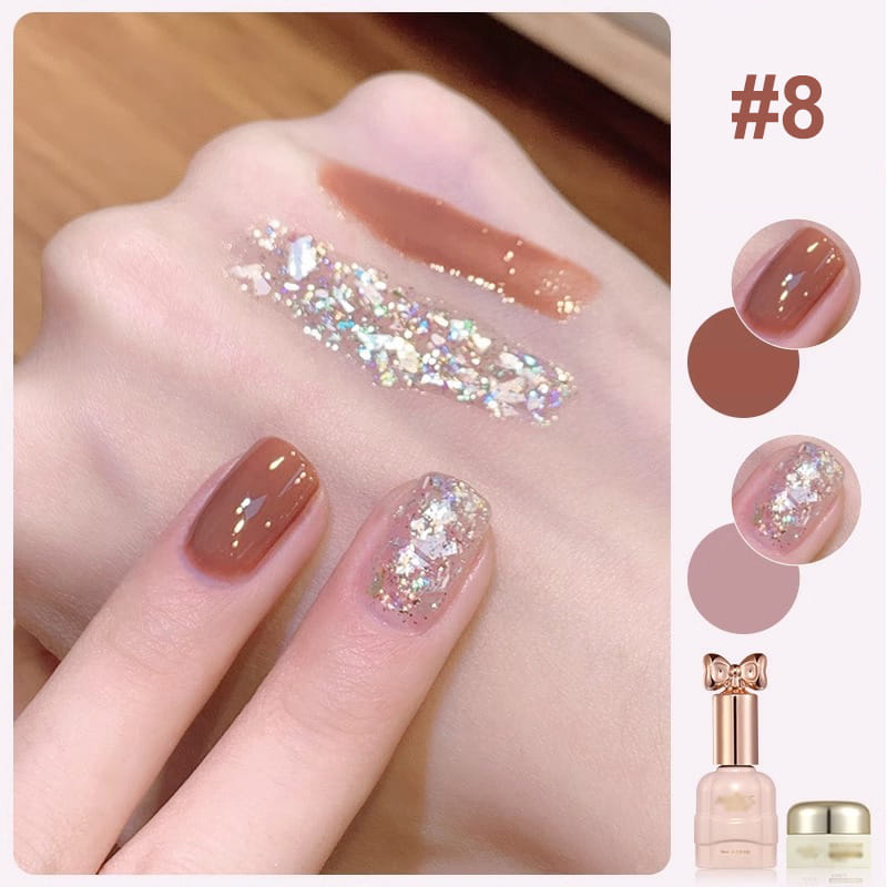 🎁Hot Sale 50% OFF⏳Fashion Glitter Dual-Color Nail Polish Combo Set