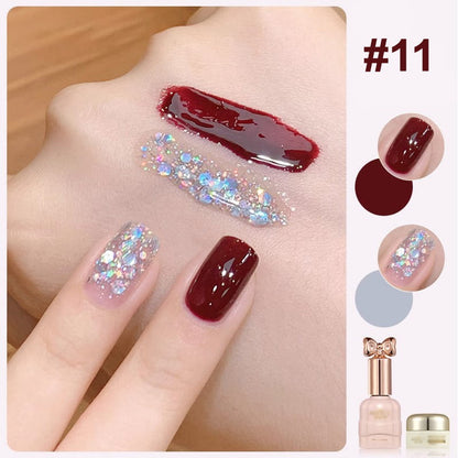 🎁Hot Sale 50% OFF⏳Fashion Glitter Dual-Color Nail Polish Combo Set