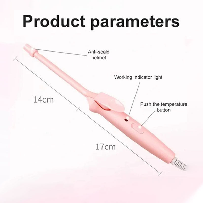 9 mm õhuke lokirulliga lokirull lühikestele ja pikkadele juustele