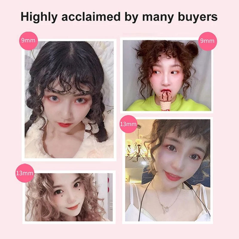 9 mm õhuke lokirulliga lokirull lühikestele ja pikkadele juustele