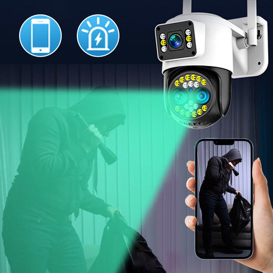 HD камера за наблюдение с двоен екран за нощно виждане