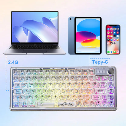 Universal Transparent Mechanical Keyboard with RGB Backlight✈️Free Delivery✈️