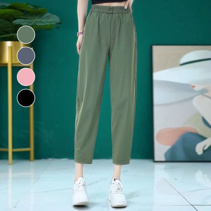 Women's Loose Fit Cropped Harem Pants