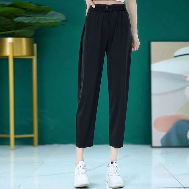 Women's Loose Fit Cropped Harem Pants