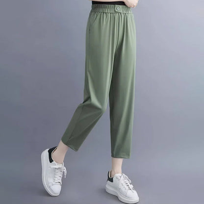 Women's Loose Fit Cropped Harem Pants