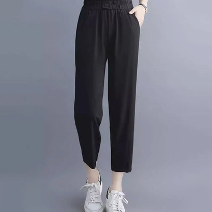 Women's Loose Fit Cropped Harem Pants