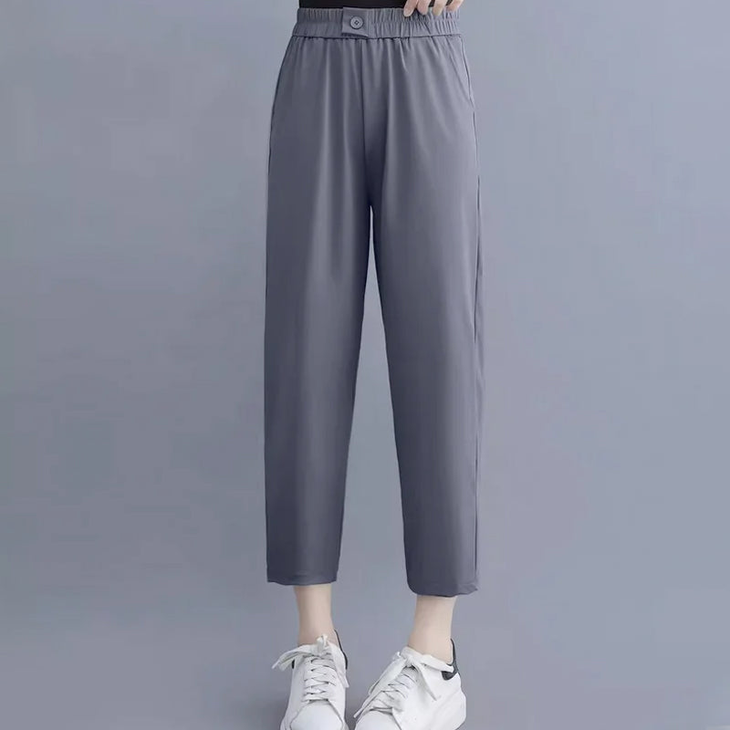 Women's Loose Fit Cropped Harem Pants