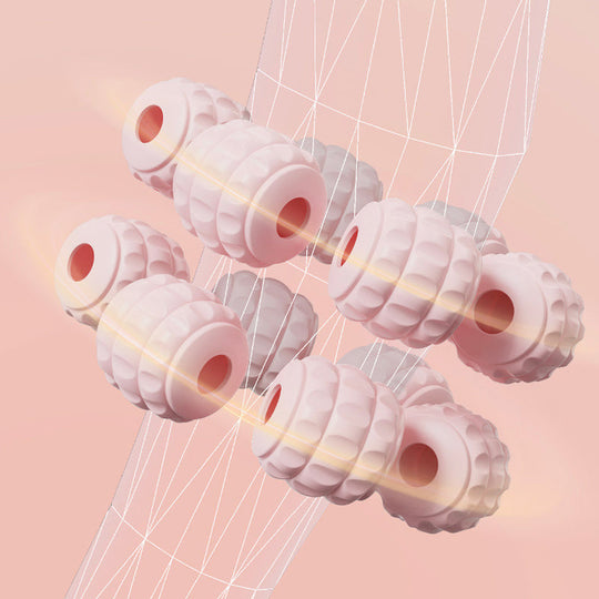 Dvovrstna valjčna masažna naprava za noge