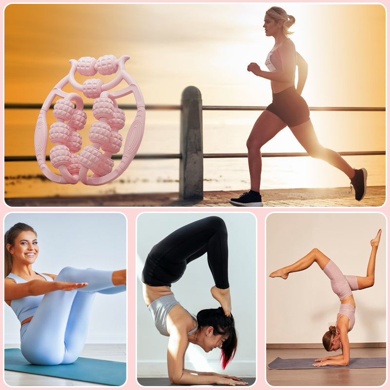 Dvovrstna valjčna masažna naprava za noge