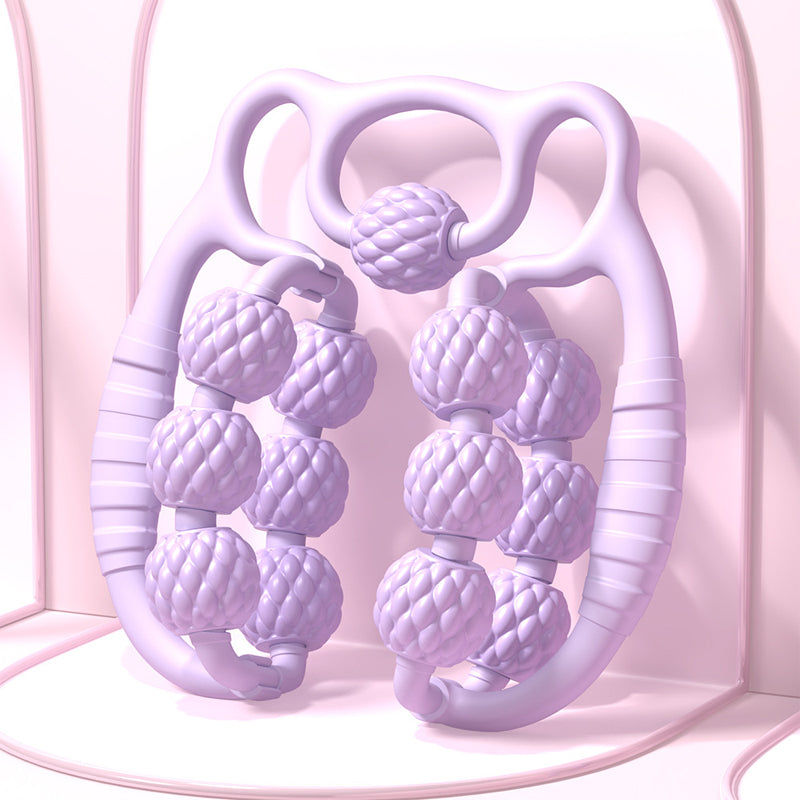 Dvovrstna valjčna masažna naprava za noge