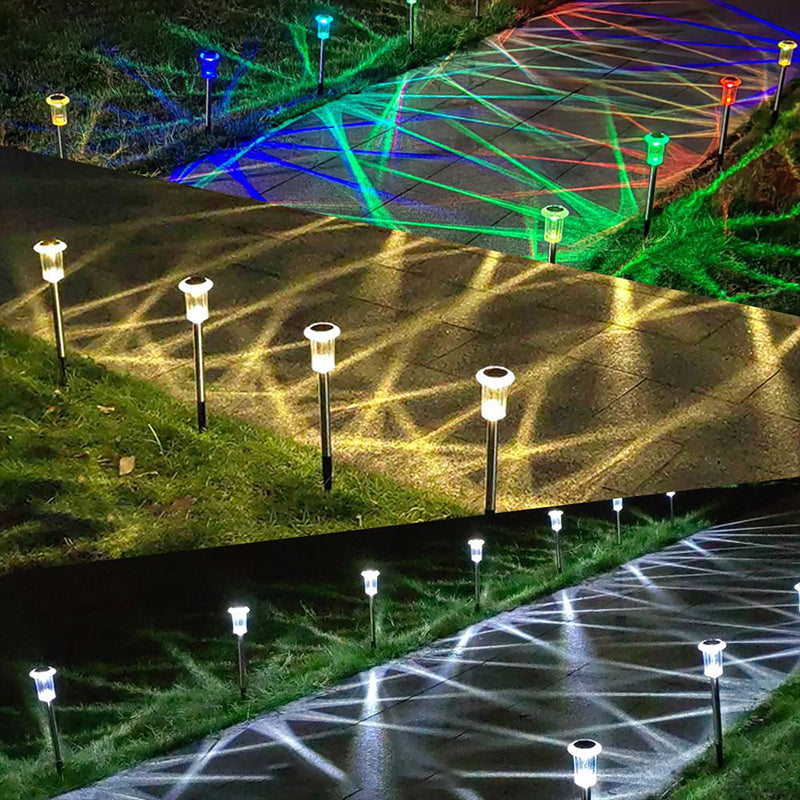 6 PCS luzes solares à prova d'água para paisagem para pátio externo