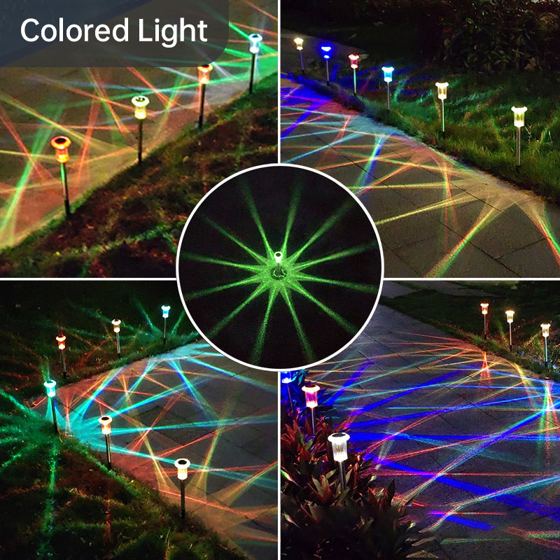 6 PCS luzes solares à prova d'água para paisagem para pátio externo