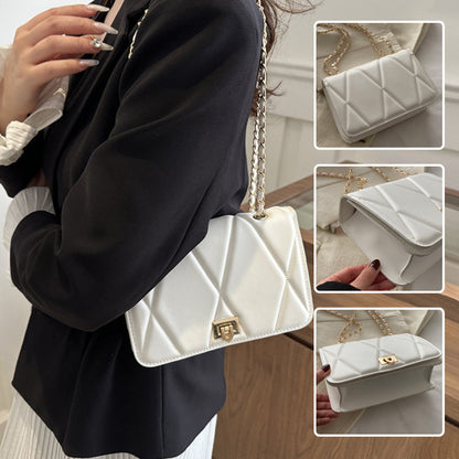 Women's Elegant Lozenge Pattern Shoulder Bag