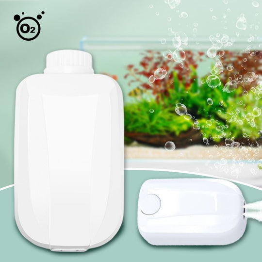 Zivju rezervuāra divu izvadu elektriskais gaisa sūknis