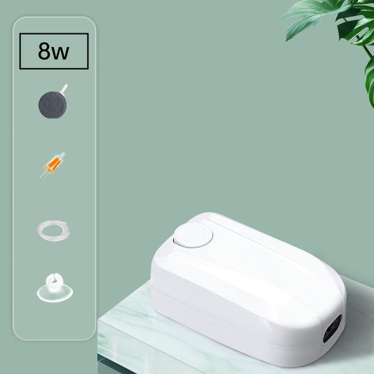 Zivju rezervuāra divu izvadu elektriskais gaisa sūknis