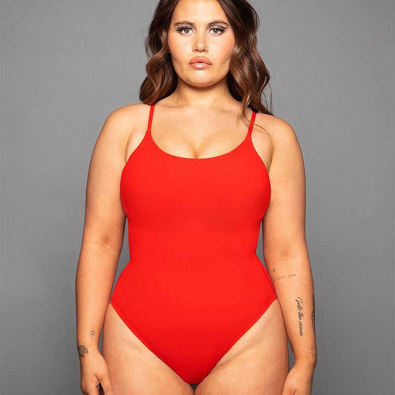 Women’s Plus Size Gathered Butt Lifting Bodysuit Shapewear