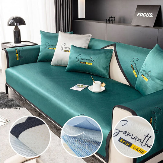 Csúszásmentes jégselyem kanapépárna