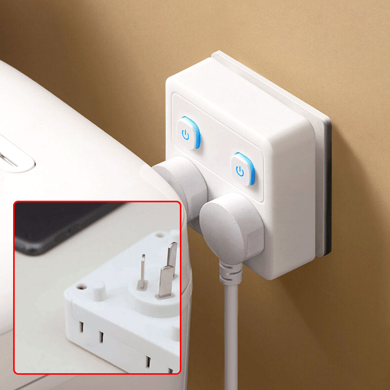 2 Pack Multi-Function Socket Converter with Night Light