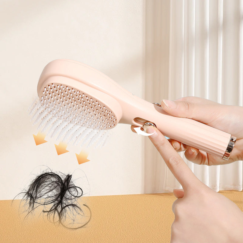 Scalp  Massage Comb with Retractable Bristle