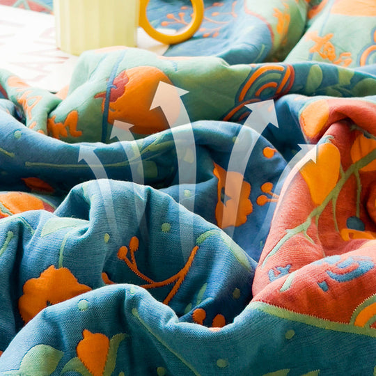 Višenamjenski dvostrani i tiskani pamučni pokrivač za ručnike