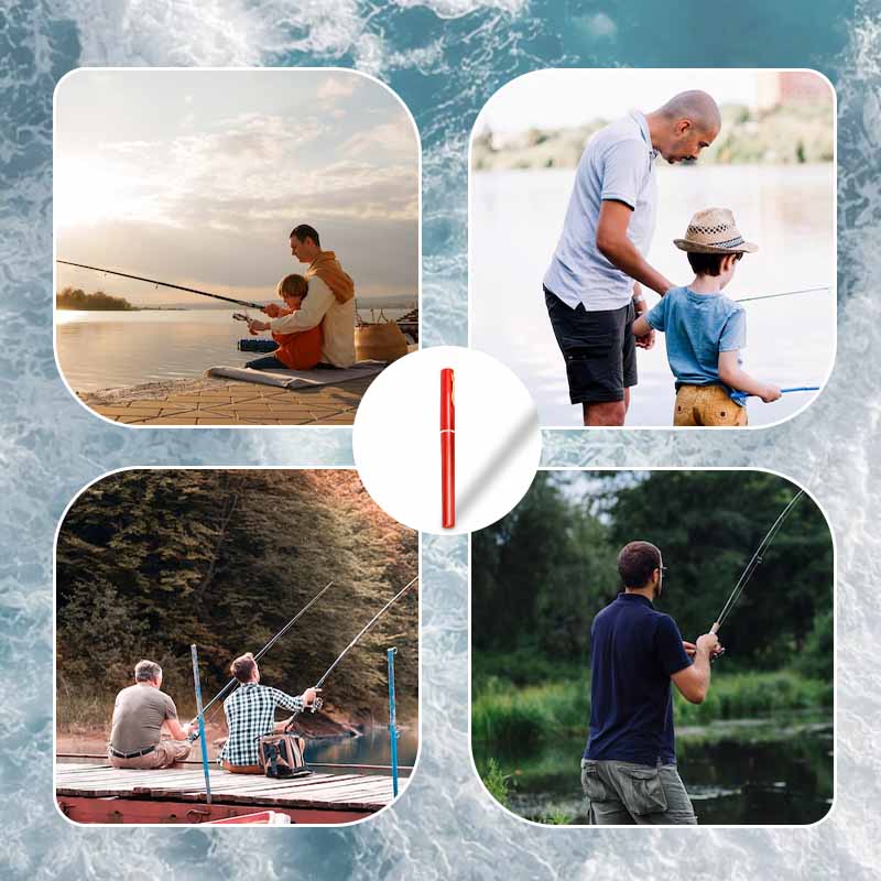 Prijenosni set štapova za pecanje na ledu u obliku olovke