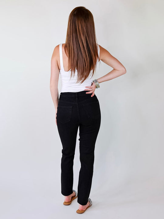 🔥 HOT SALE ！！！👖 Tummy Control Cuffed Slim Fit Jeans