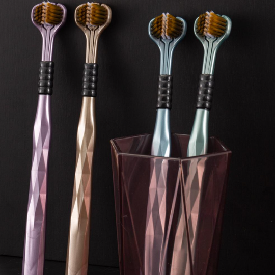 🦷Tandbørste til rengøring med tre hoveder i flere vinkler【4-delt gaveæske】