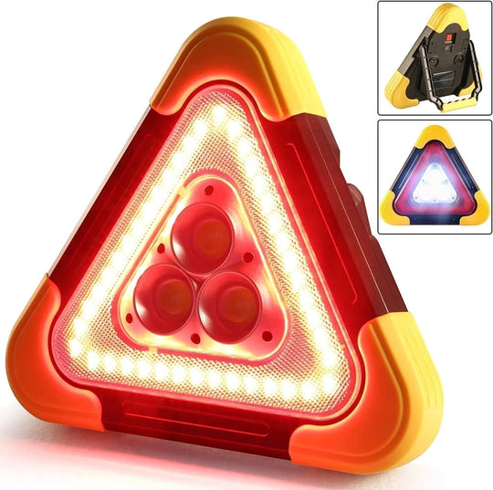 🏆50K+ SOLD! Almost Gone💥3-IN-1 Solar Emergency Triangle Warning Light at the Roadside