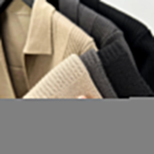 🔥Men's Lapel Knitted Long Sleeve Coat