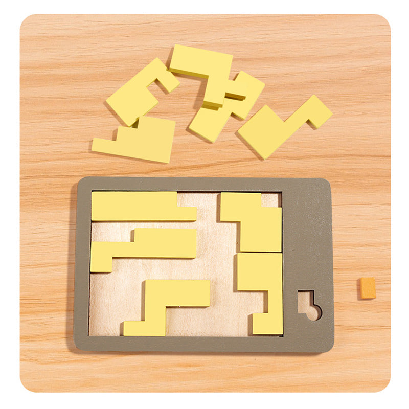 🧩 ¡50% DE DESCUENTO AHORA! ✨ Tablero de rompecabezas Tangram de madera: 7 formas geométricas coloridas para la clasificación creativa de patrones y el aprendizaje Montessori 🔺🔷
