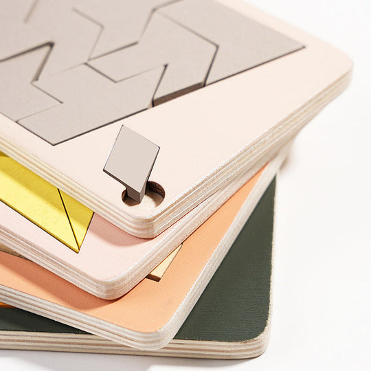 🧩 ¡50% DE DESCUENTO AHORA! ✨ Tablero de rompecabezas Tangram de madera: 7 formas geométricas coloridas para la clasificación creativa de patrones y el aprendizaje Montessori 🔺🔷