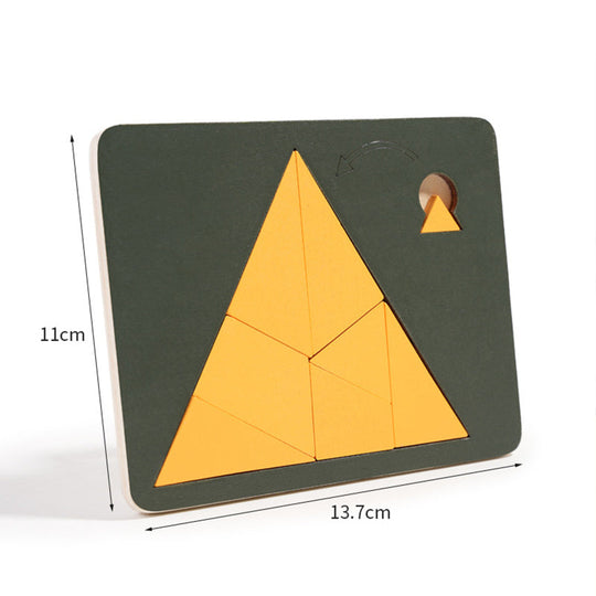 🧩 ¡50% DE DESCUENTO AHORA! ✨ Tablero de rompecabezas Tangram de madera: 7 formas geométricas coloridas para la clasificación creativa de patrones y el aprendizaje Montessori 🔺🔷