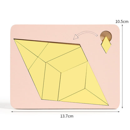 🧩 50% OFF NOW! ✨ Wooden Tangram Puzzle Board - 7 Colorful Geometric Shapes for Creative Pattern Sorting & Montessori Learning 🔺🔷