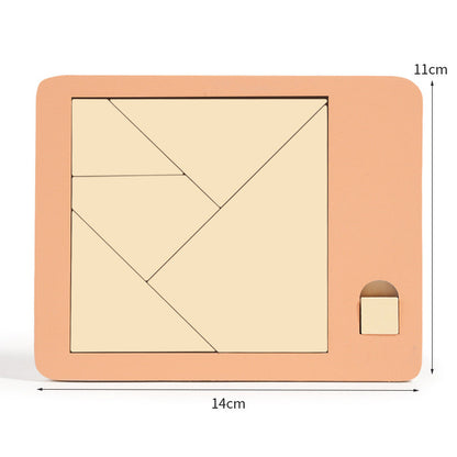 🧩 50% OFF NOW! ✨ Wooden Tangram Puzzle Board - 7 Colorful Geometric Shapes for Creative Pattern Sorting & Montessori Learning 🔺🔷