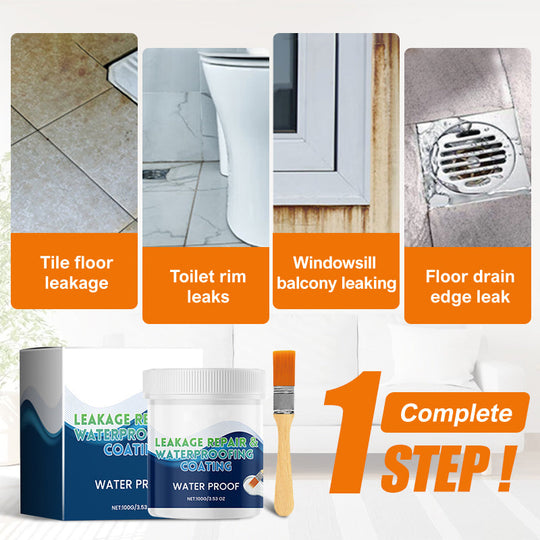 Viacúčelový priehľadný vodotesný náter proti úniku