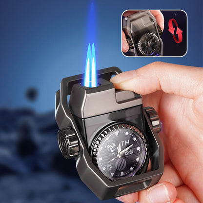 Windproof Watch Lighter with Decompression Gyro Design