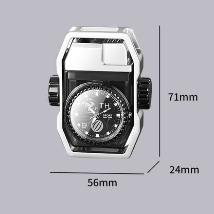 Windproof Watch Lighter with Decompression Gyro Design