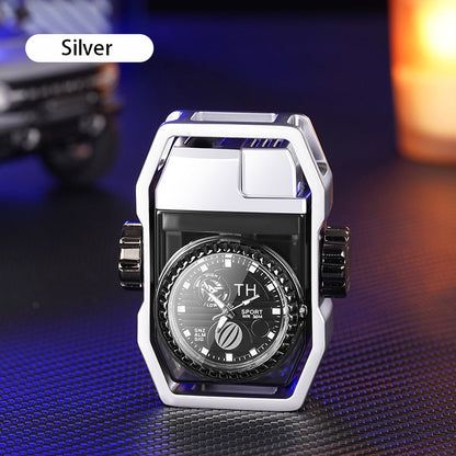 Windproof Watch Lighter with Decompression Gyro Design