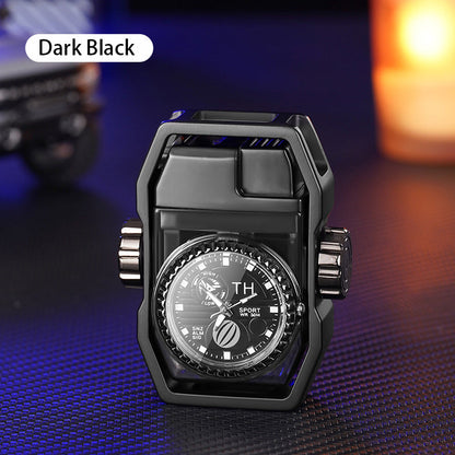 Windproof Watch Lighter with Decompression Gyro Design