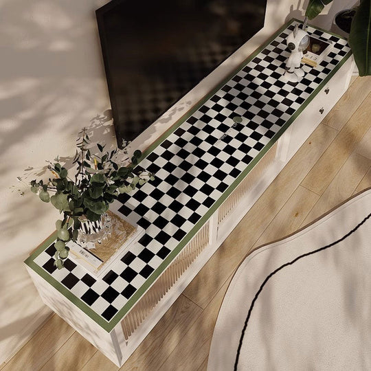 Vattentät oljeproof tvättbar tv -skåp bordsmatta