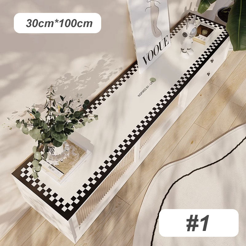 Vattentät oljeproof tvättbar tv -skåp bordsmatta