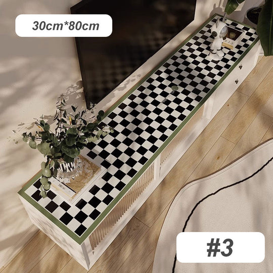 Vattentät oljeproof tvättbar tv -skåp bordsmatta