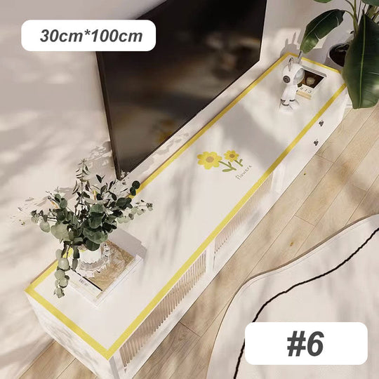 Vattentät oljeproof tvättbar tv -skåp bordsmatta