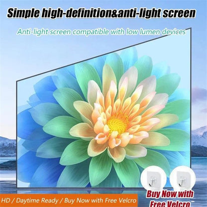 📺49% OFF NOW!✨High Definition Projection Screen - 120-inch Diagonal with Matte White Surface for Crystal Clear Home Cinema Experience🎬🌟