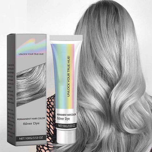 ✨Let you have beautiful hair color✨2-in-1 Natural Essence Extract Silver Hair Dye