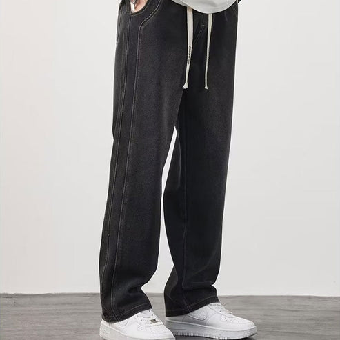 🧵 Men's Loose Straight Jeans – Classic Fit | Perfect for Commute, Casual & Weekend Wear, Easy to Style ✨