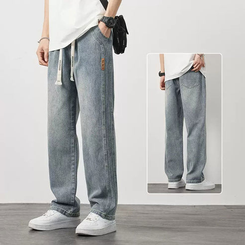 🧵 Men's Loose Straight Jeans – Classic Fit | Perfect for Commute, Casual & Weekend Wear, Easy to Style ✨