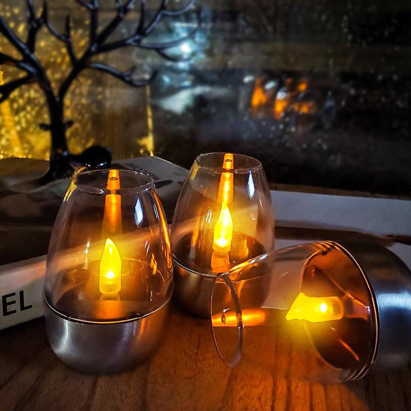 💗LAST DAY SALE 50% OFF⚡50K+ SOLD💕Solar-powered LED Candle Light Lamp🕯️💡