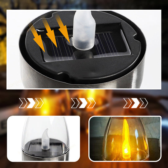 💗LAST DAY SALE 50% OFF⚡50K+ SOLD💕Solar-powered LED Candle Light Lamp🕯️💡