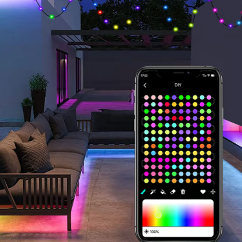 🎅Božična razprodaja - do 50 % popusta🎁Notranja in zunanja pametna vodoodporna LED trakova svetloba💡